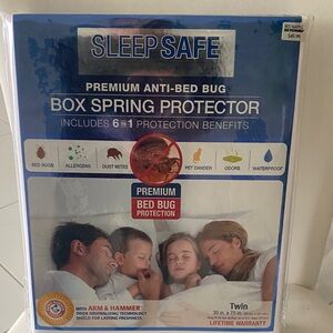 Brand New Sleep Safe Premium Box Spring Protector - White